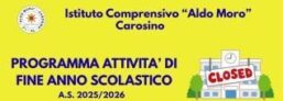 Programma attività di fine anno scolastico